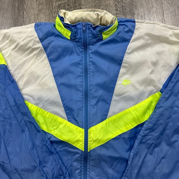 Vintage 90s Nike Neon Windbreaker Nylon Track Jacket - Picture 5 of 8